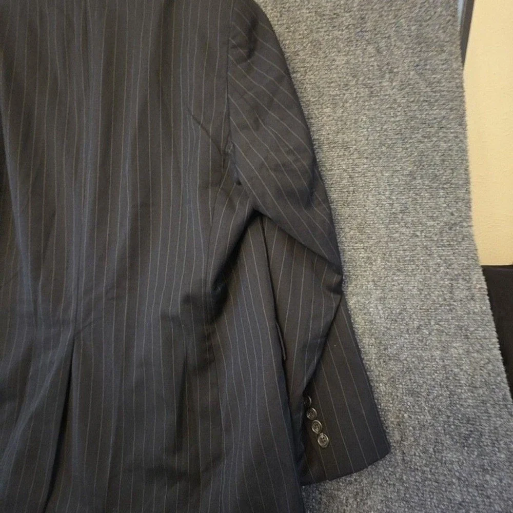 Lauren Ralph Lauren Suit Mens 48 44x32 Black Wool 2 Piece Jacket Pants Formal